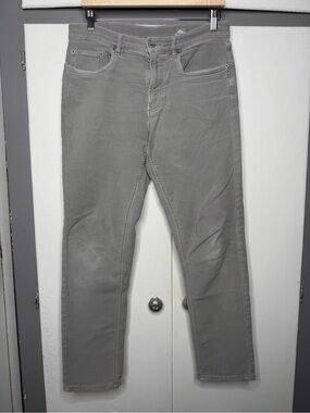 Faherty Pants Men's 31 gray Stretch Terry 5 pocket Slim Straight